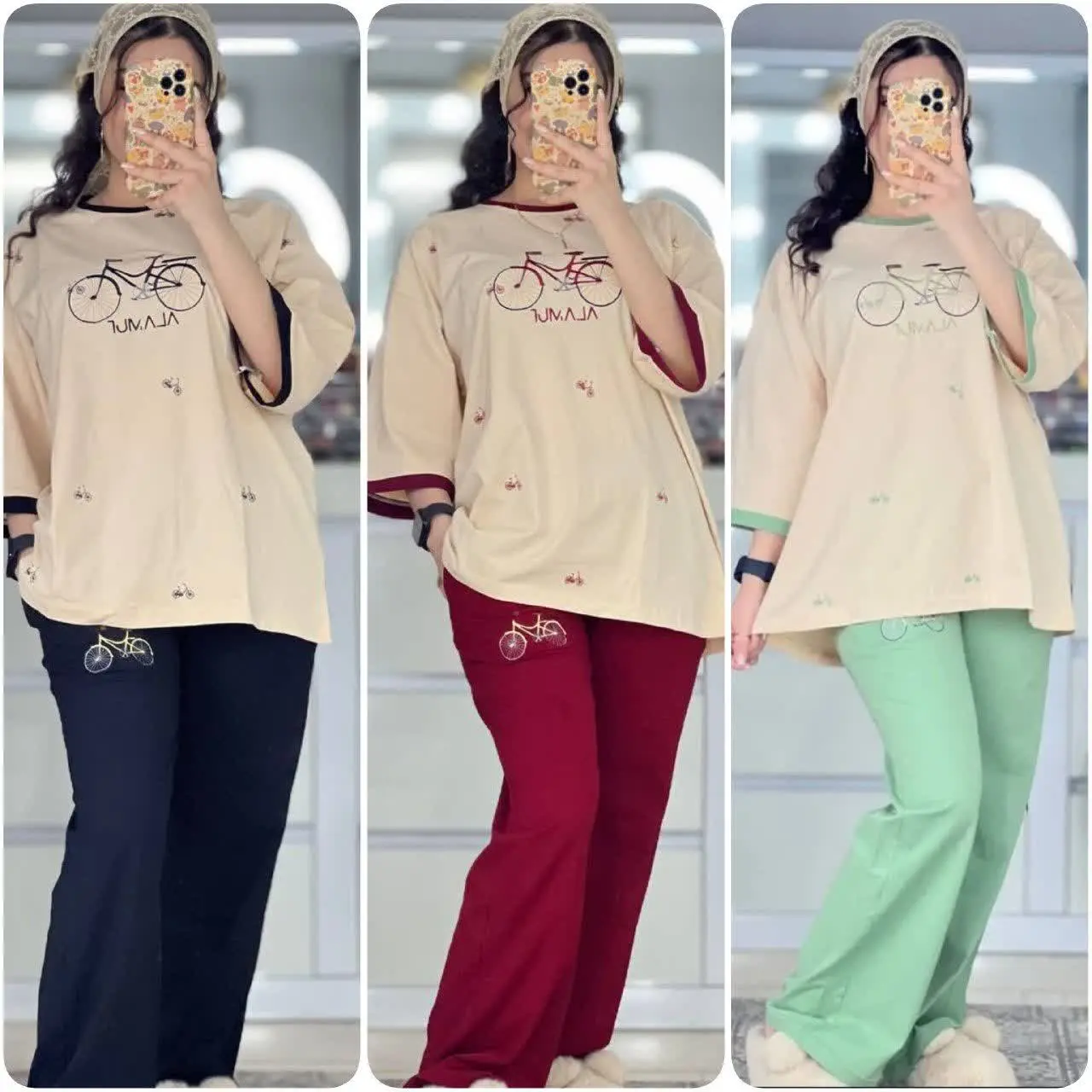 ❤️نام: ست گلدوزی bicycle
