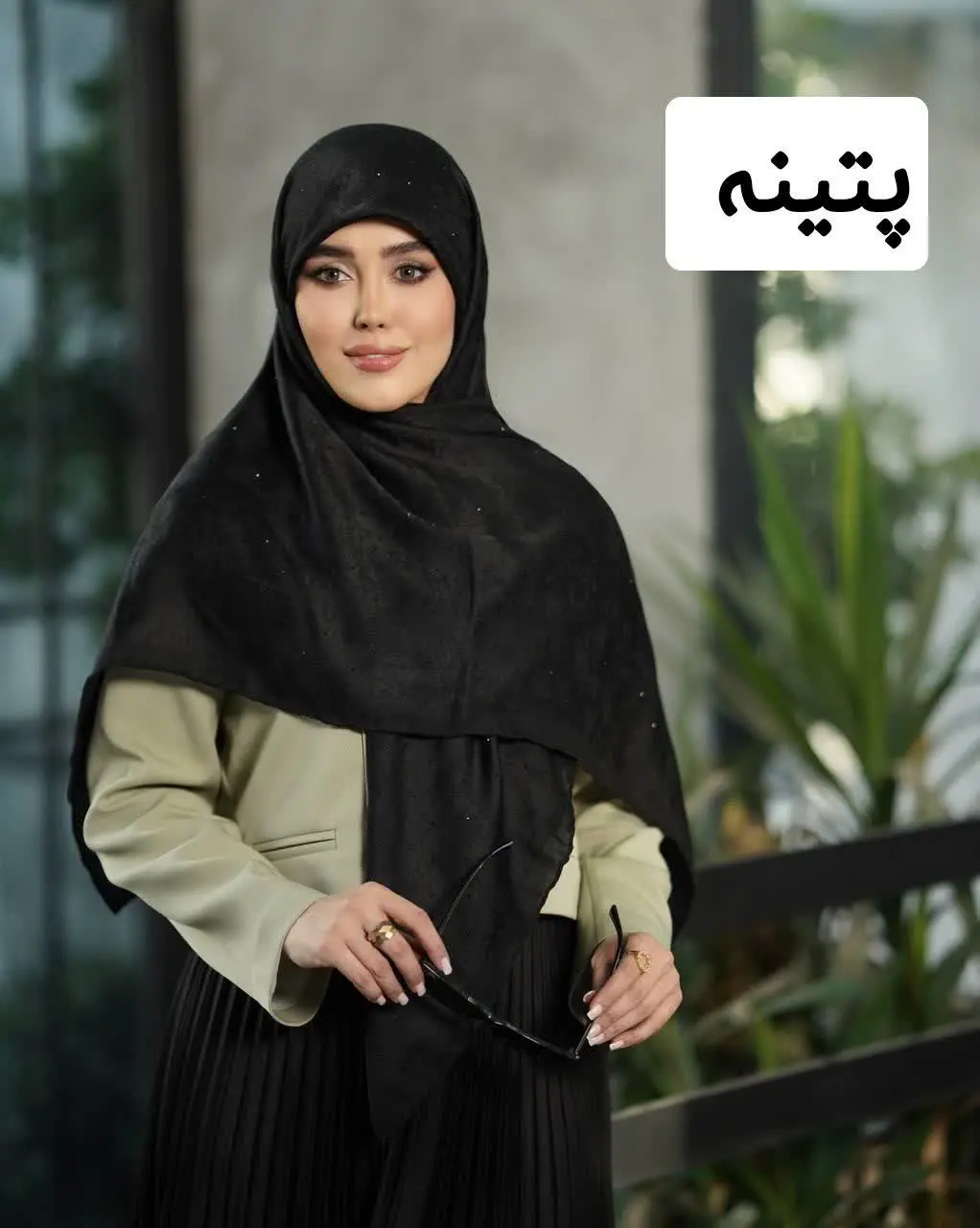 روسری نخ ژاکارد نگین دار🌱✨