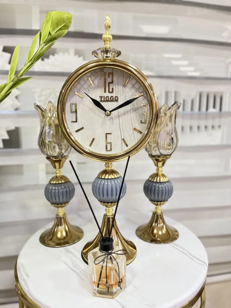 🌟ست ساعت و شمعدان رومیزی