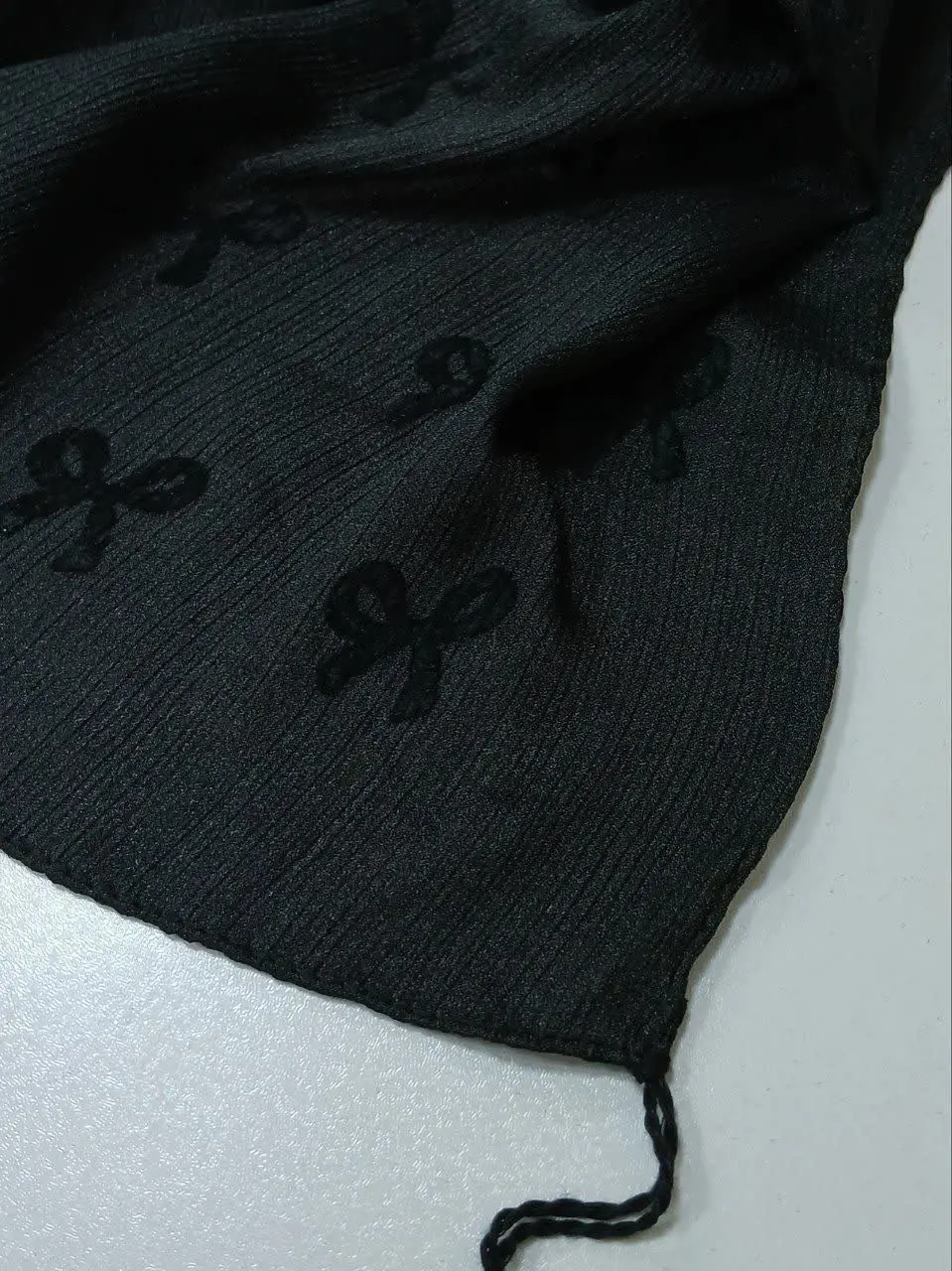 🌸🌱شال کریستال گل برجسته پاپیونی
