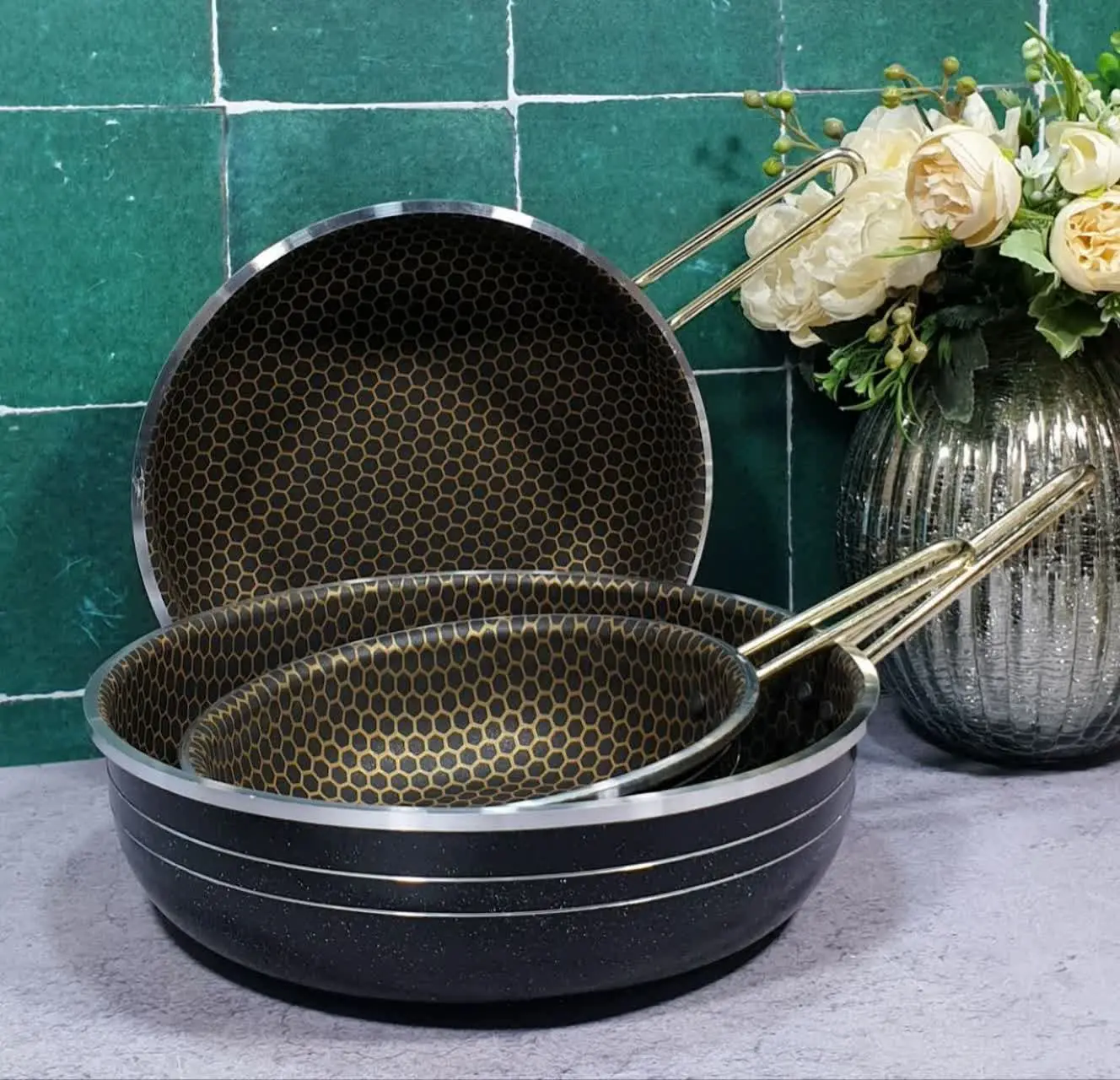 💥🎊سرویس سه تابه گرانیتی
