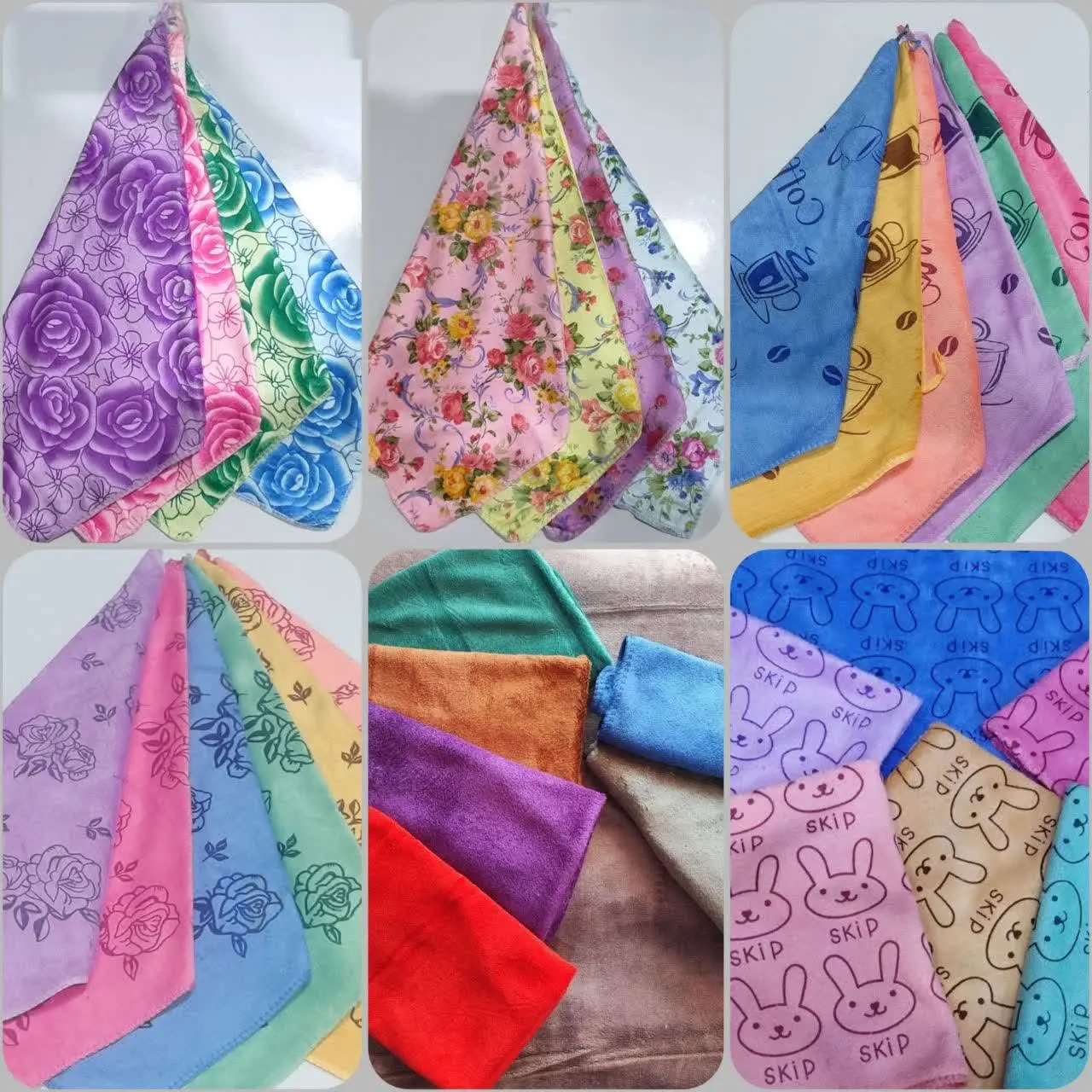 ✅ دستمال در ۶ طرح مختلف
