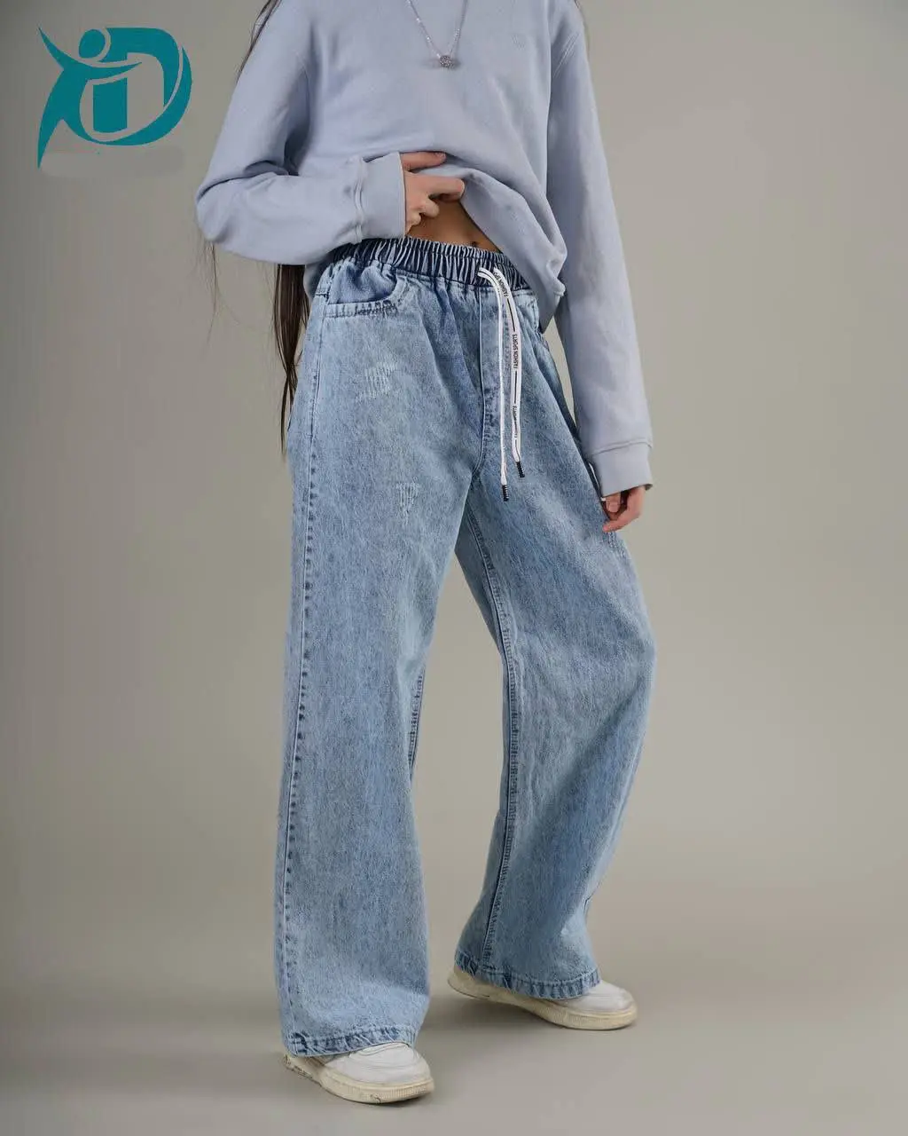 🔮شلوار لی آبی بگ دخترانه🔮
