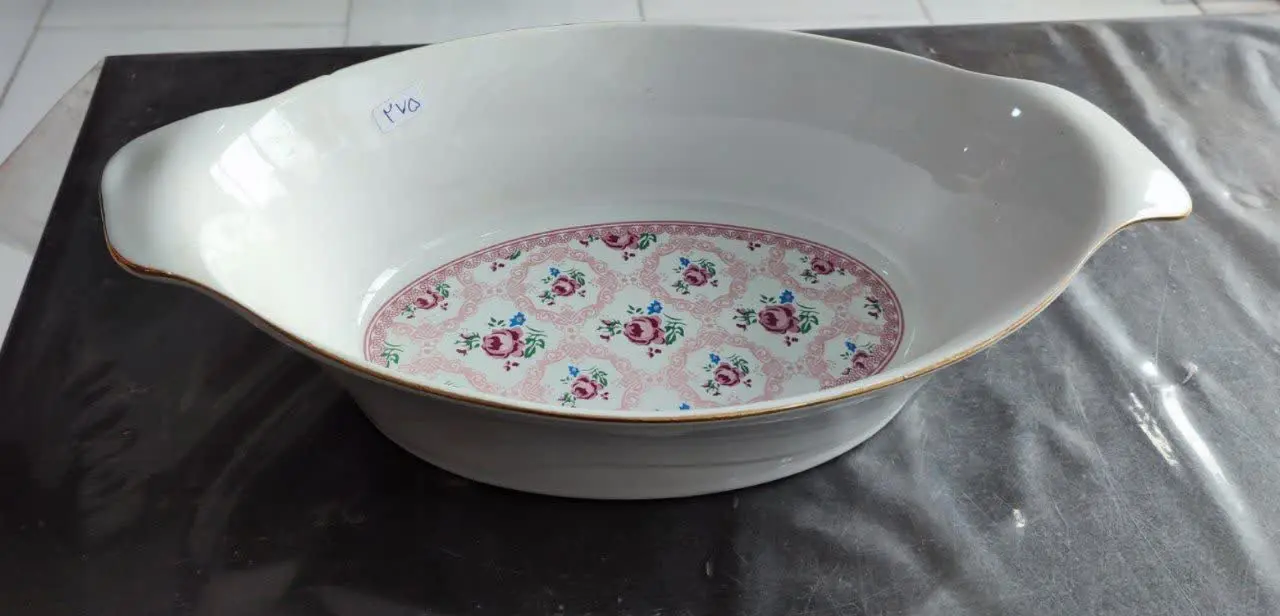 کاسه گود گلدار بیضی
