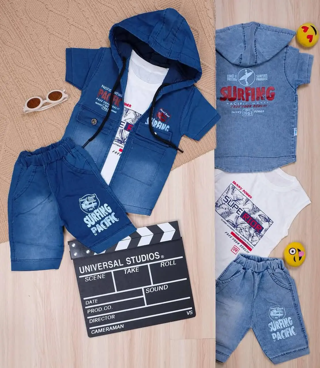 👫سه تیکه جین کوتاه PACIFIC👫
