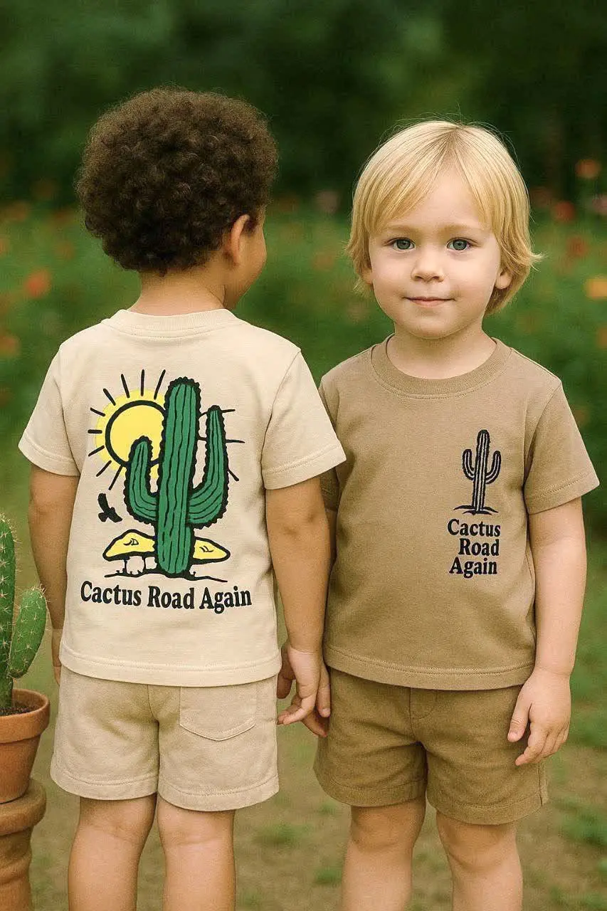 🌵تیشرت شلوارک کاکتوس و خورشید🌞
