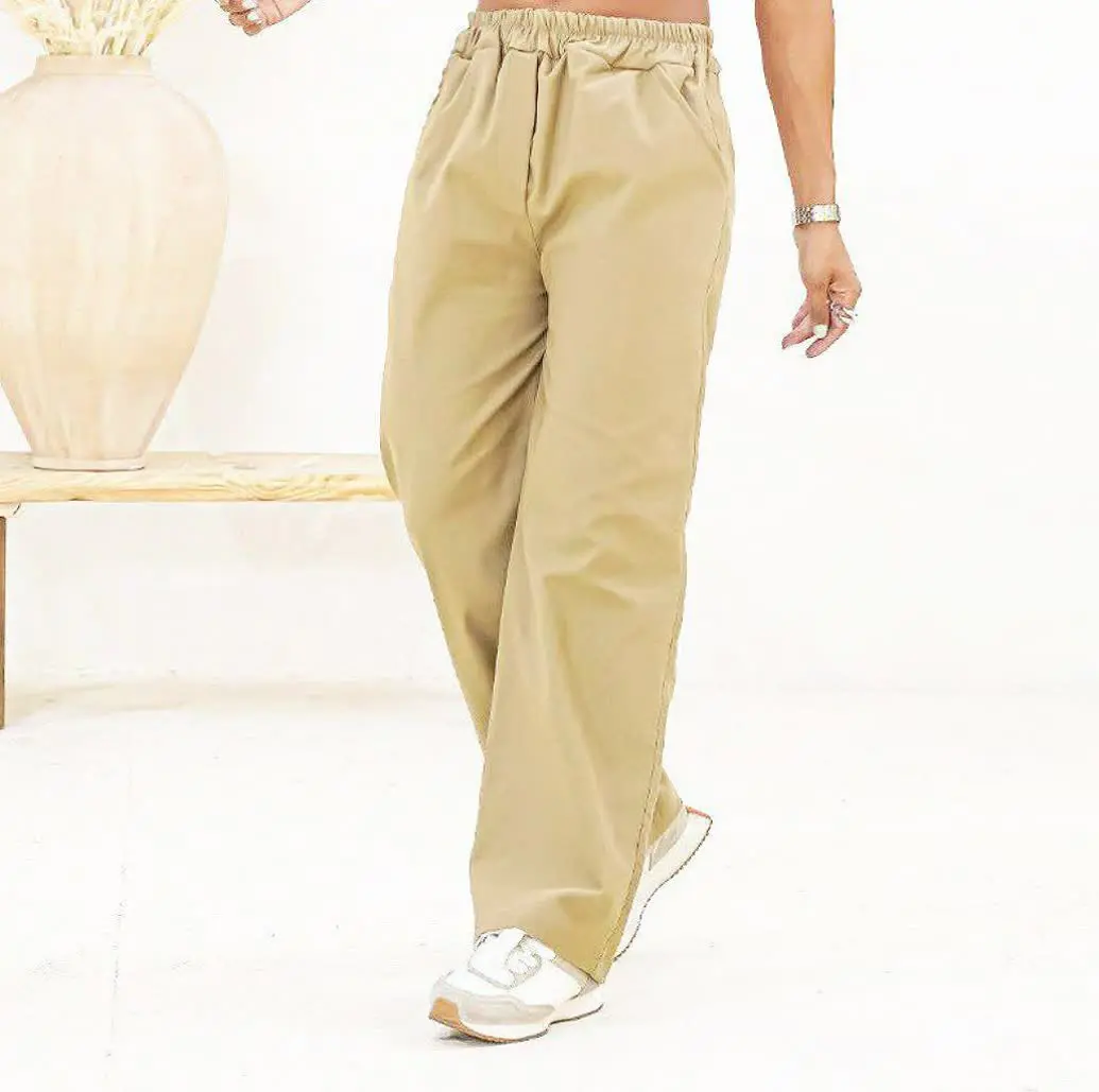 ✅ شلوار نیم بگ کتان کش
