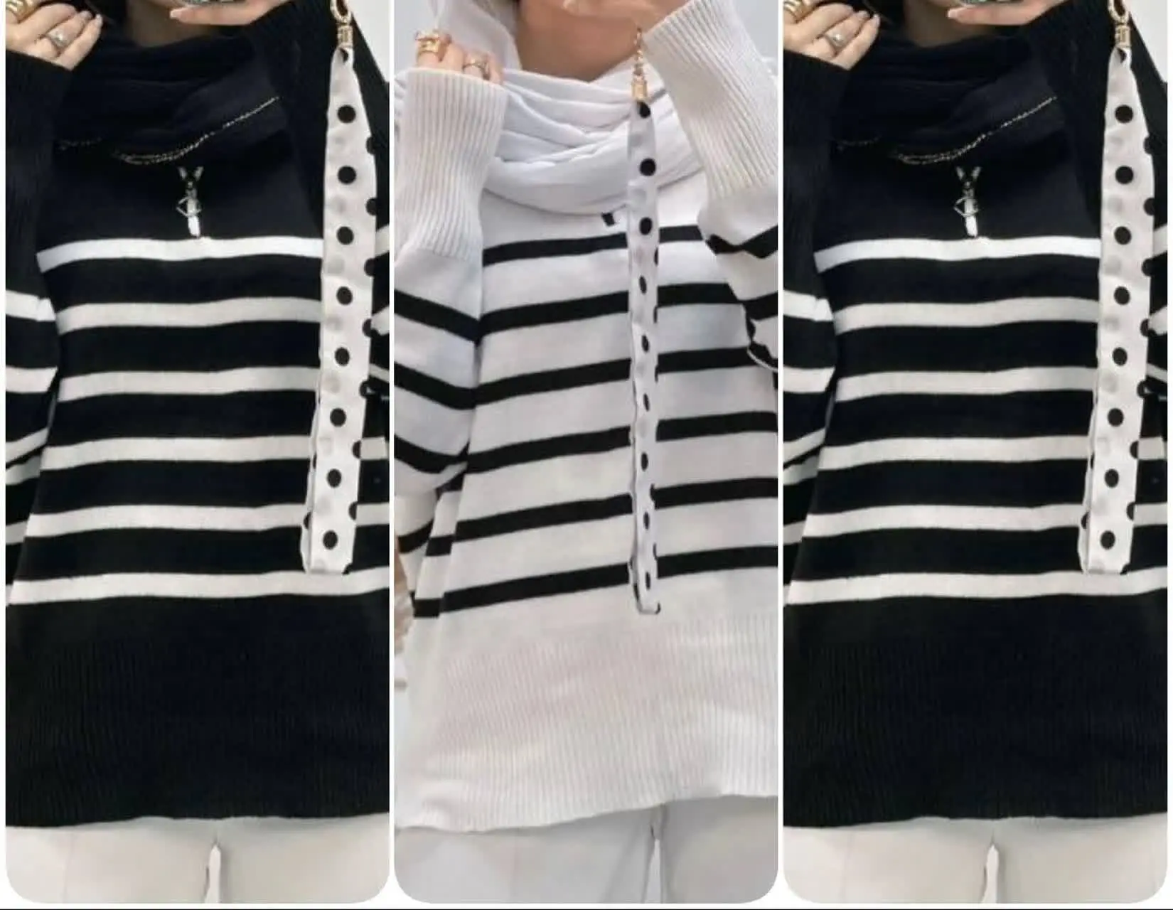 ❤️نام: بلوز بافت پینترستی زیپی
