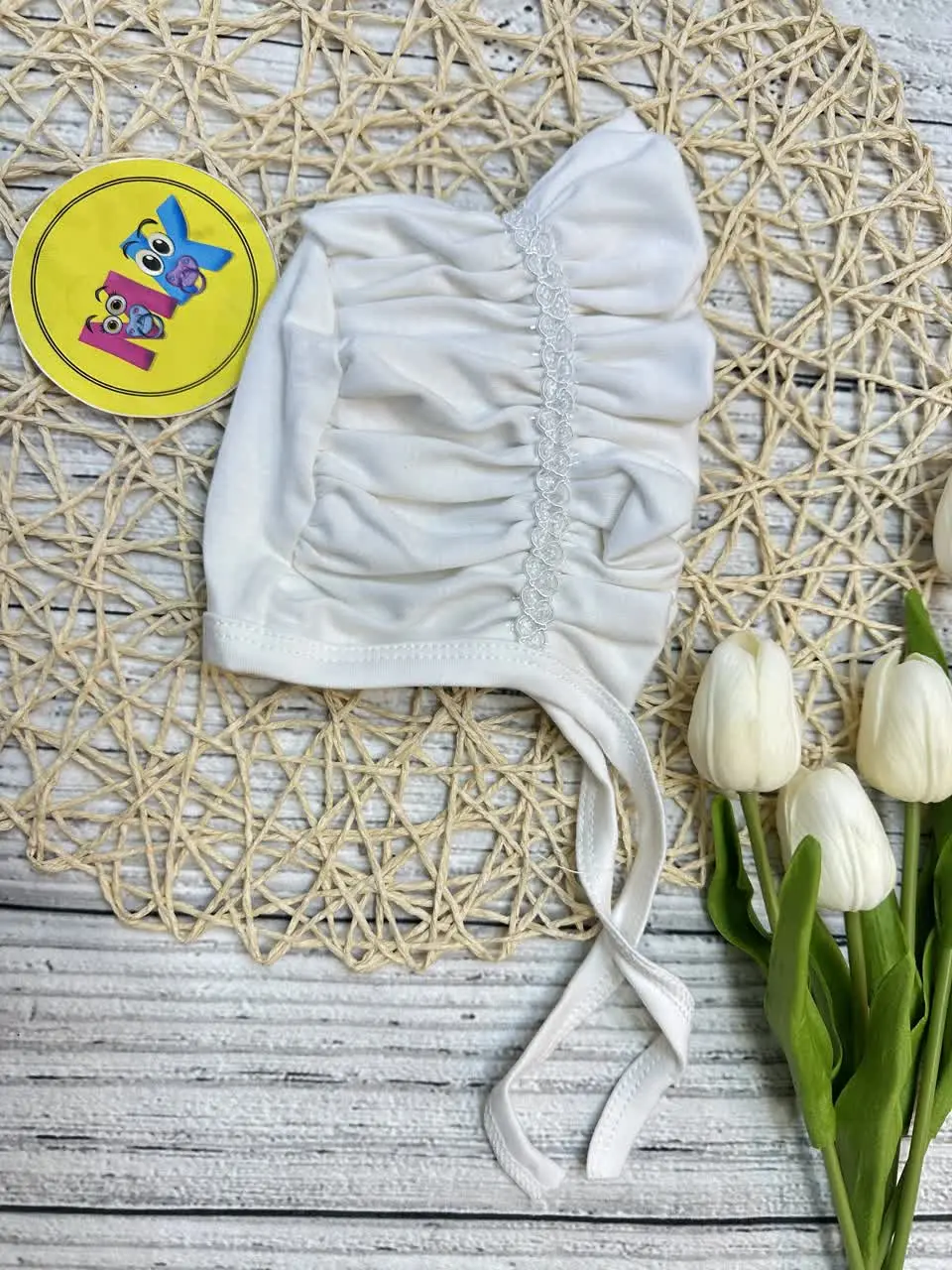 کلاه بندی چین دار نوزادی و کودک کد ۷۱۰۰۸ 
