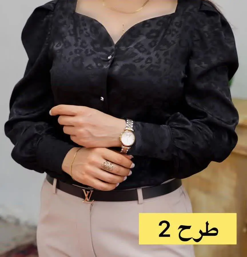 شومیز مشکی محرمی یقه دلبر🖤
