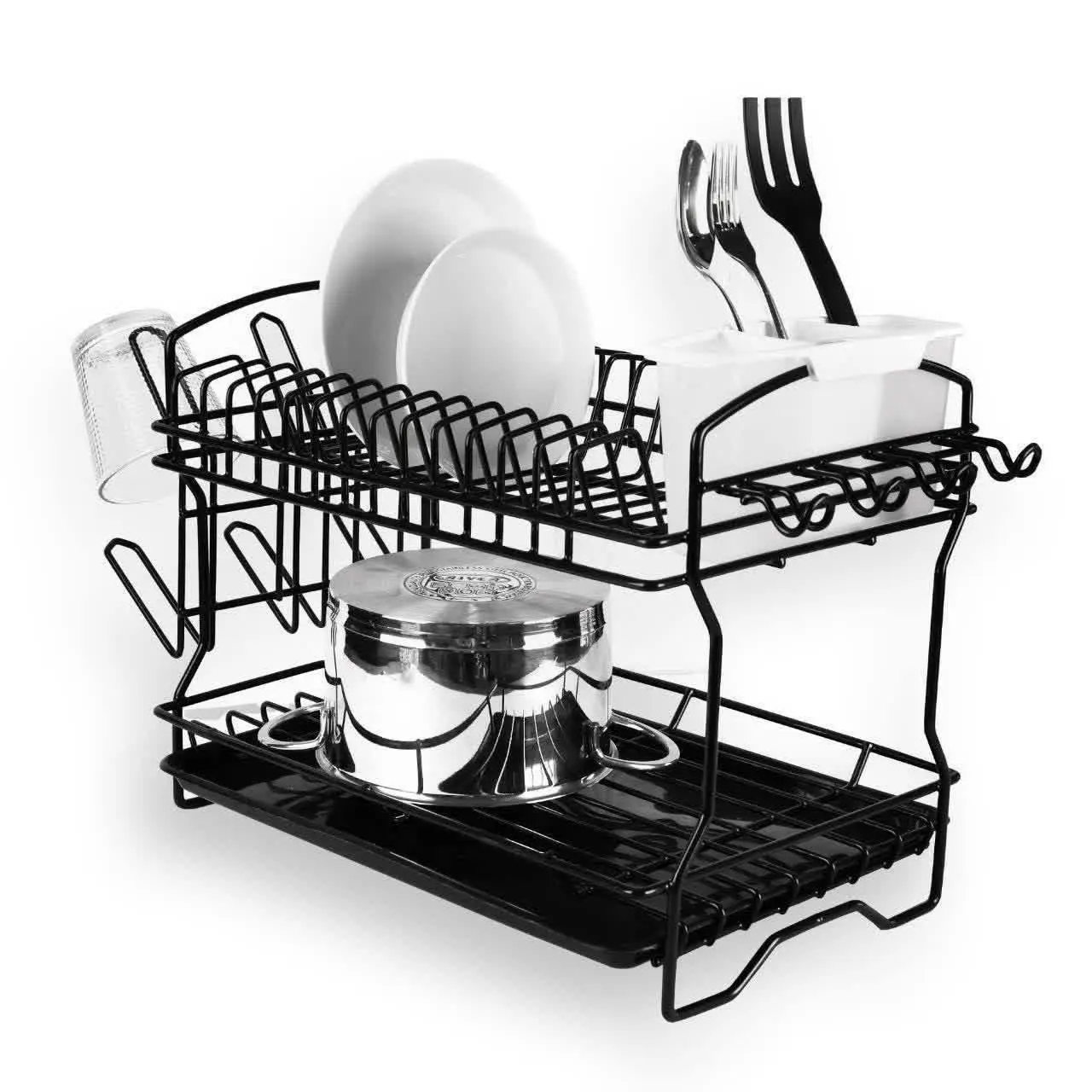 جاظرفی دوطبقه استیل روکش دار