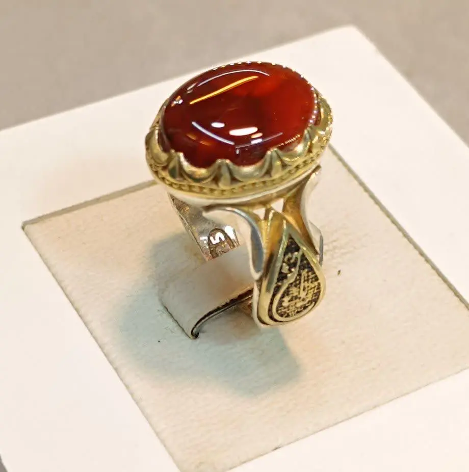 🔶انگشتر نقره عقیق یمنی اصل