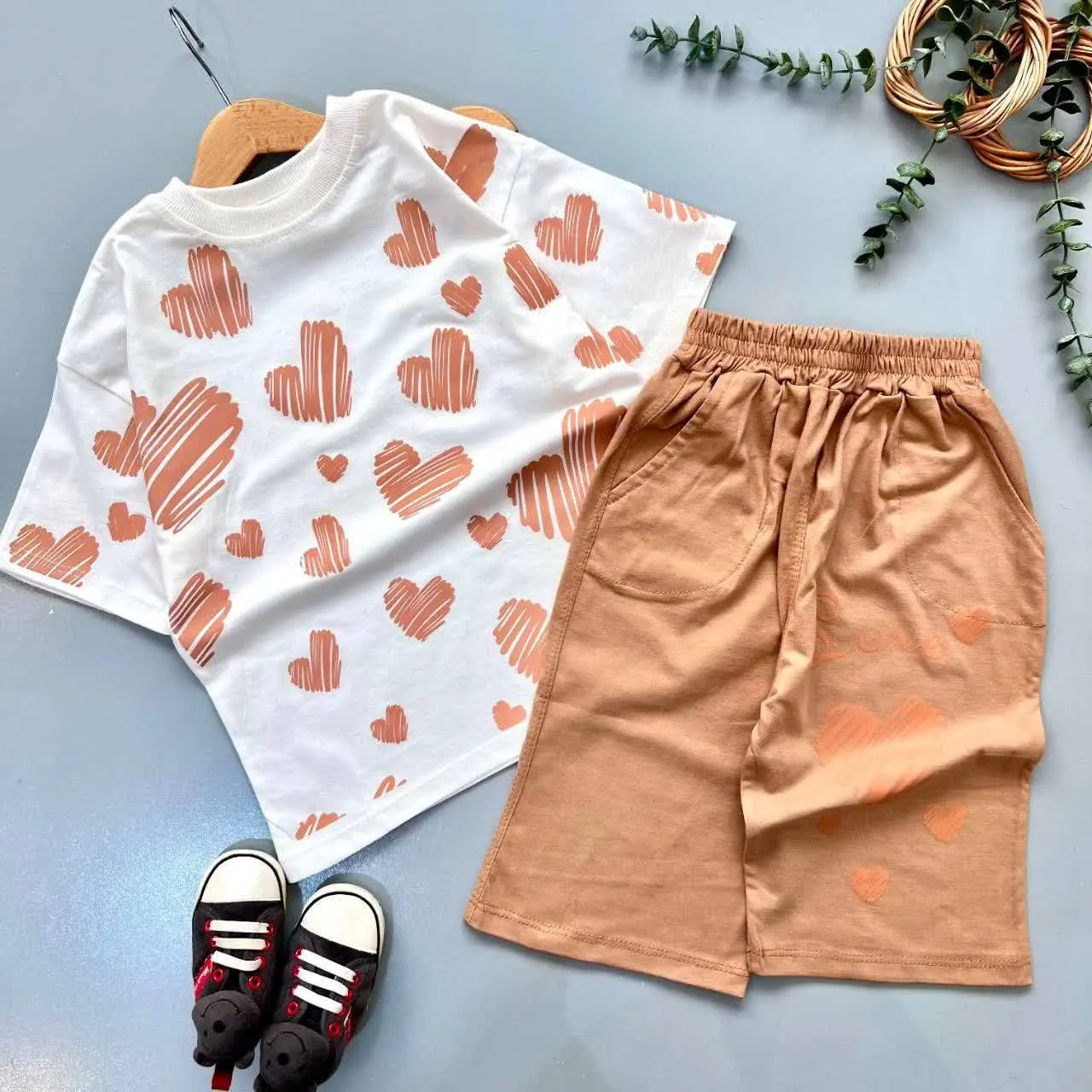 تیشرت شلوارک قلب 
