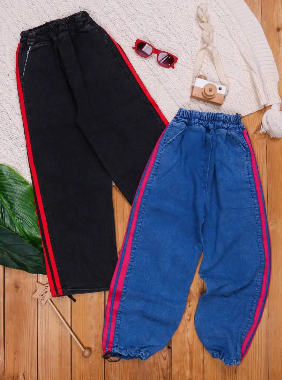 🎄 شلوار بگ طرح لی بغل نوار...