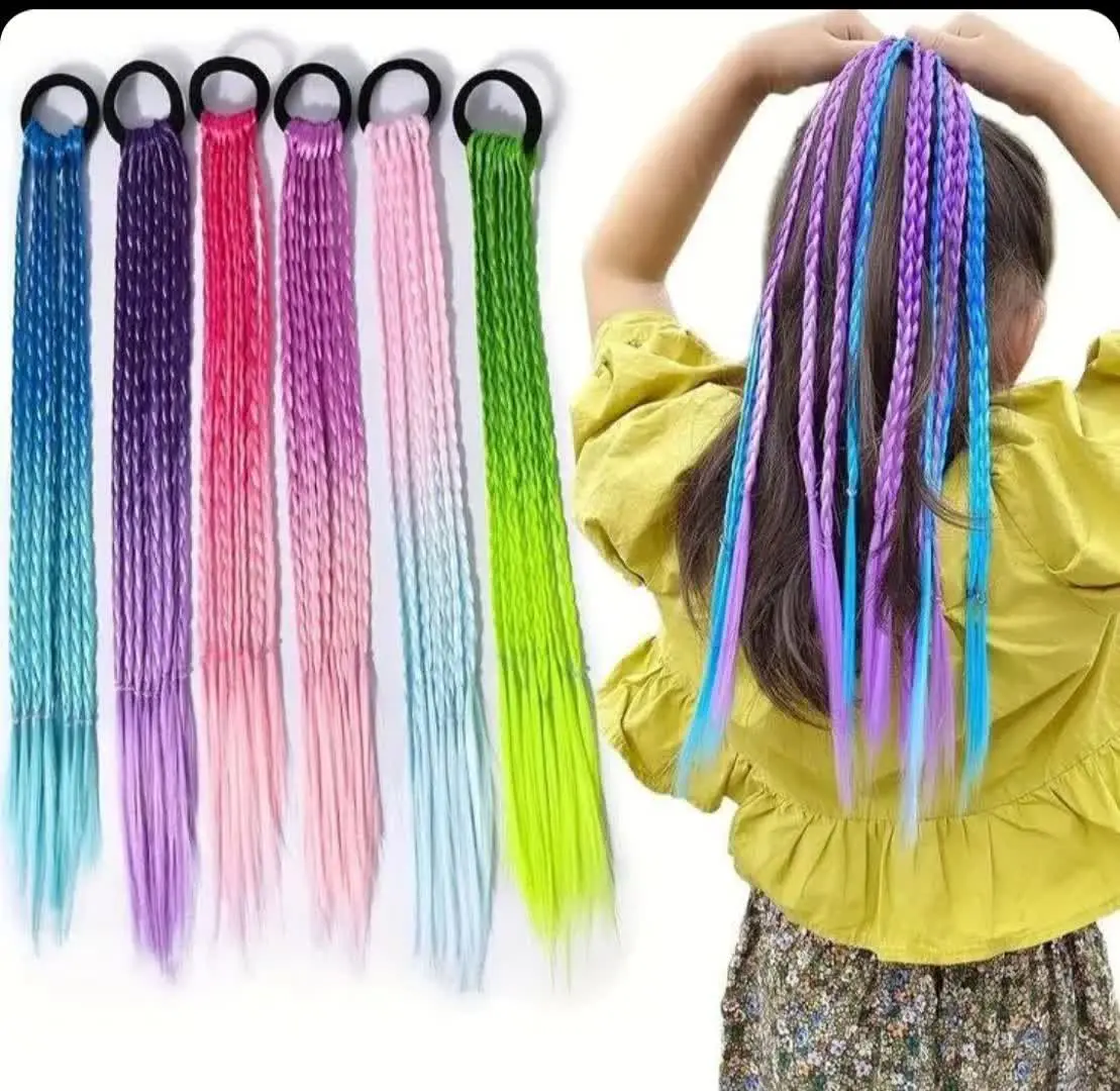 کش مو بافت رنگی ۴ رج
