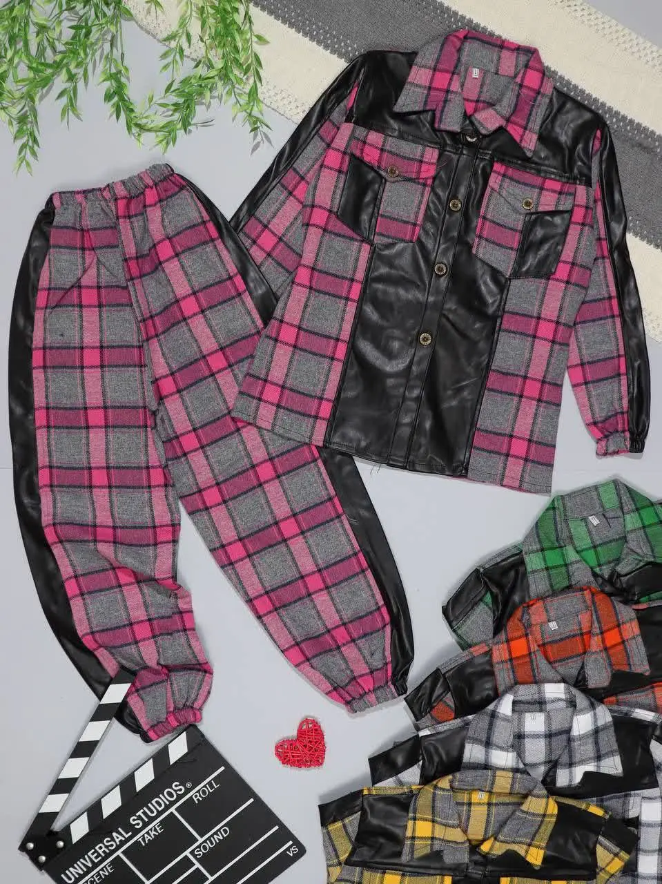 👫مانتو و شلوار کشمیر و چرم👫