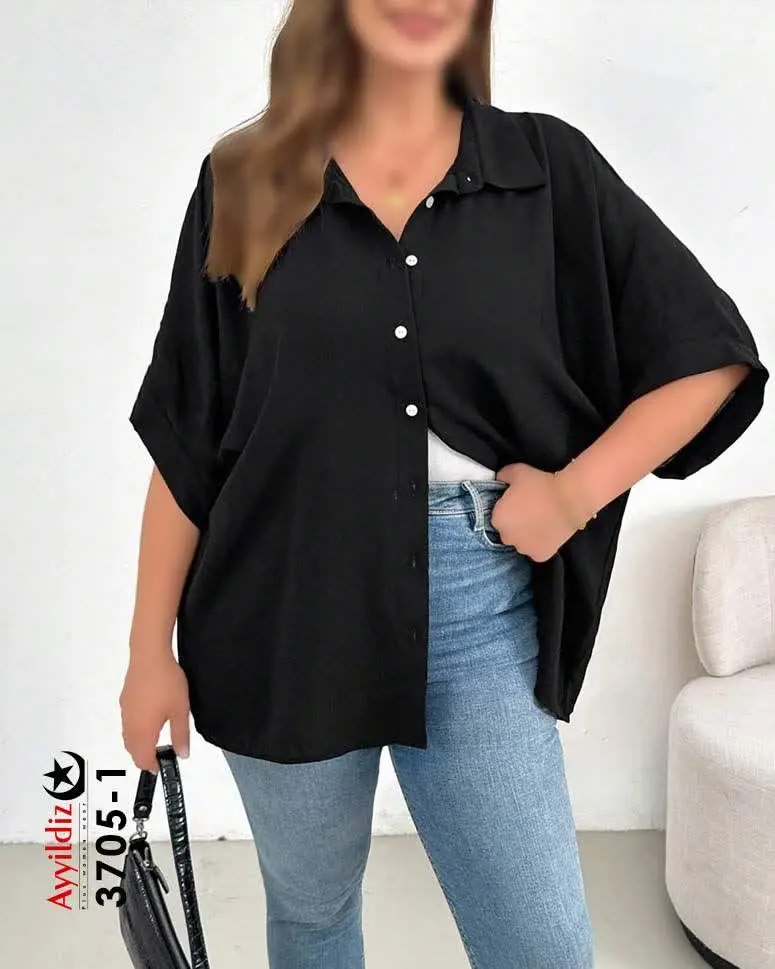 ✅شومیز مجلسی مشکی بیگ سایز