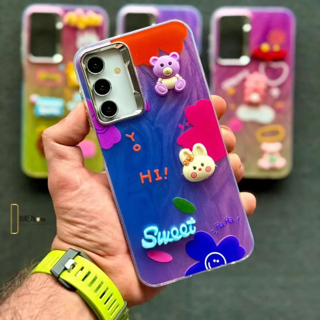 📱مدل قاب: قاب امواج عروسکی براش دو رنگ لیزری فوق العاده زیبا مخصوص انواع #سامسونگ #شیائومی و #آیفون 
