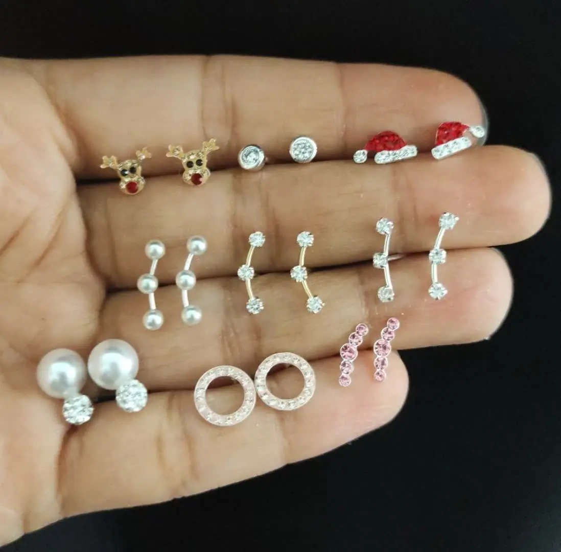 گوشواره‌های ته گوشی نقره✅
