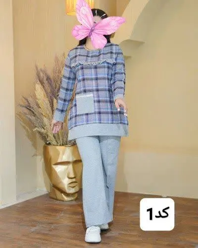 🖋نام: ست تونیک شلوارچهارخونه
