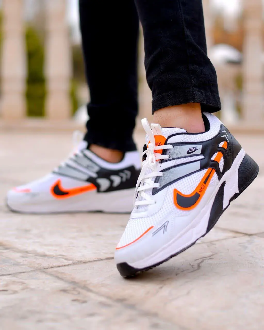 👟کفش NIKE مدل ORBIT (سفید نارنجی) کد ۶۲۸۳
