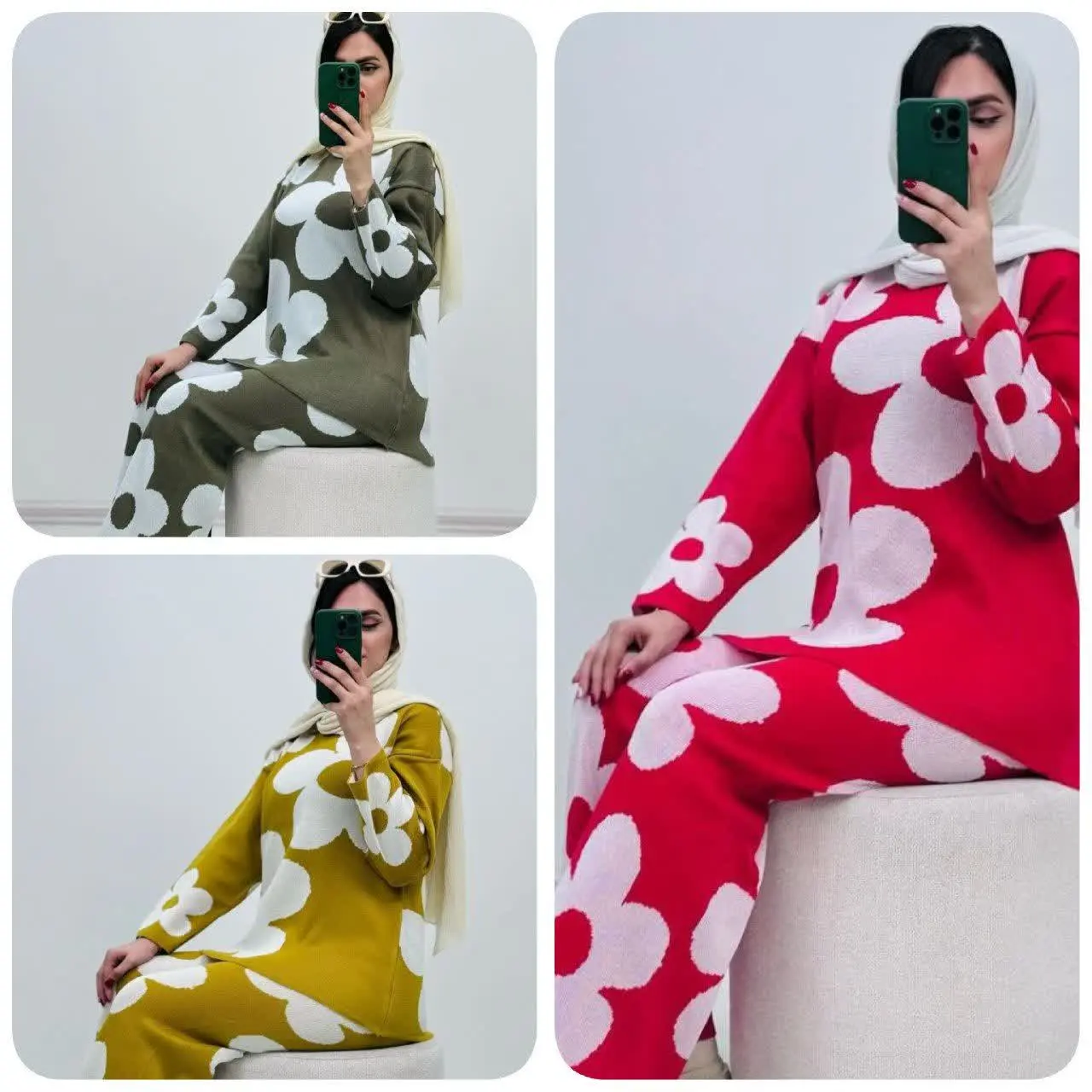 ❤️نام: بلوز و شلوار بافت گل
