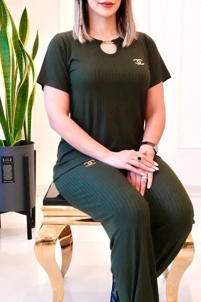 ❤️نام: بلوز یقه اشکی و شلوار chanel
