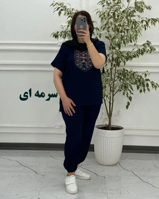 بلوز شلوار طرح چاپی
