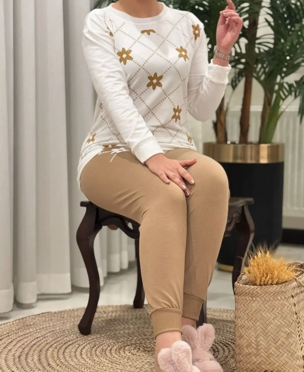 ست بلوز شلوار دورس خودت گل
