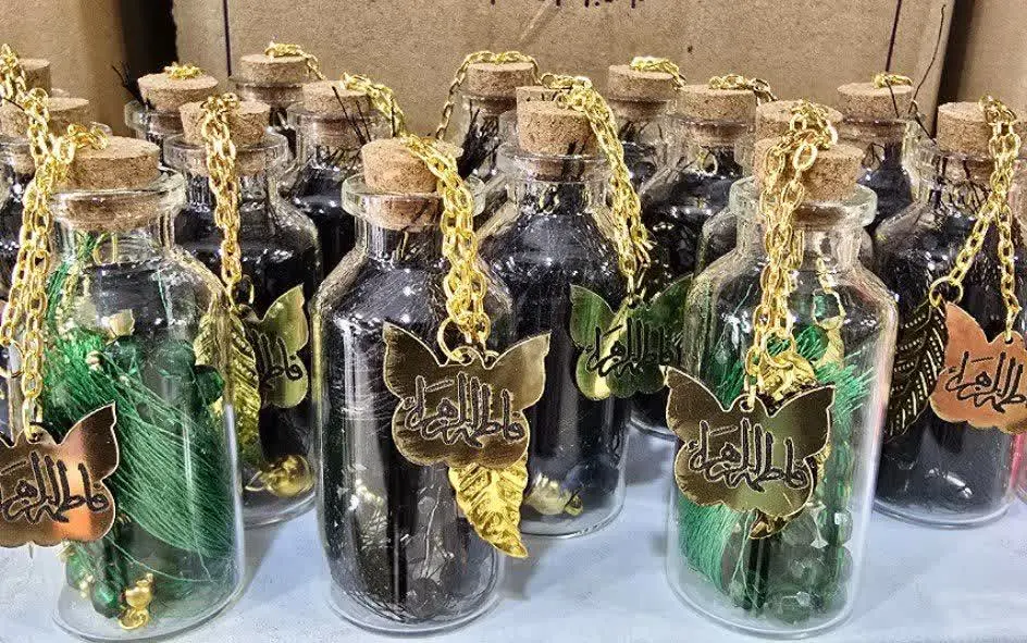 ⚫️گیفت شیشه ای تسبیح با پلا...