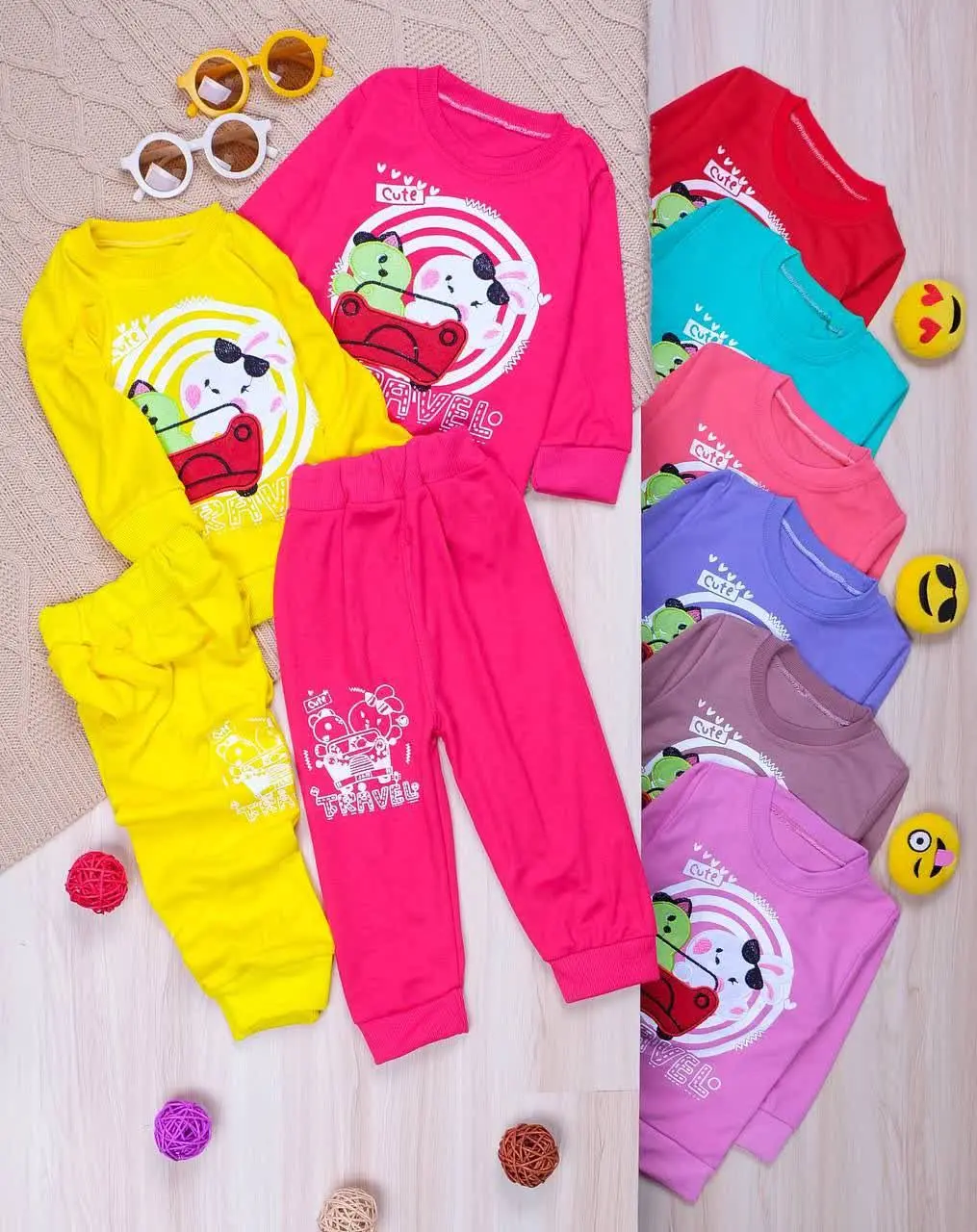 👫بلوز و شلوار گلدوزی خرگوش و ماشین👫
