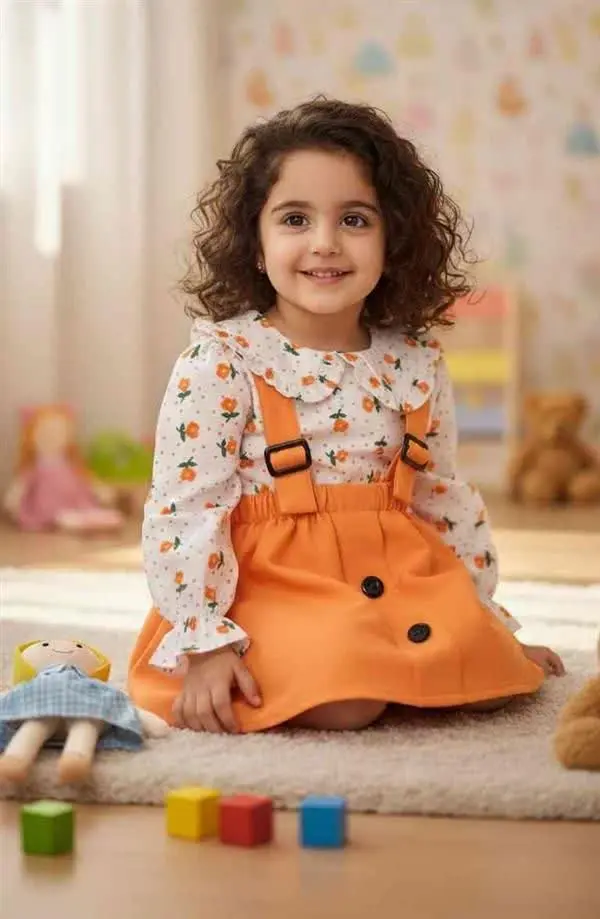 شومیز دامن ساس بندی دخترانه