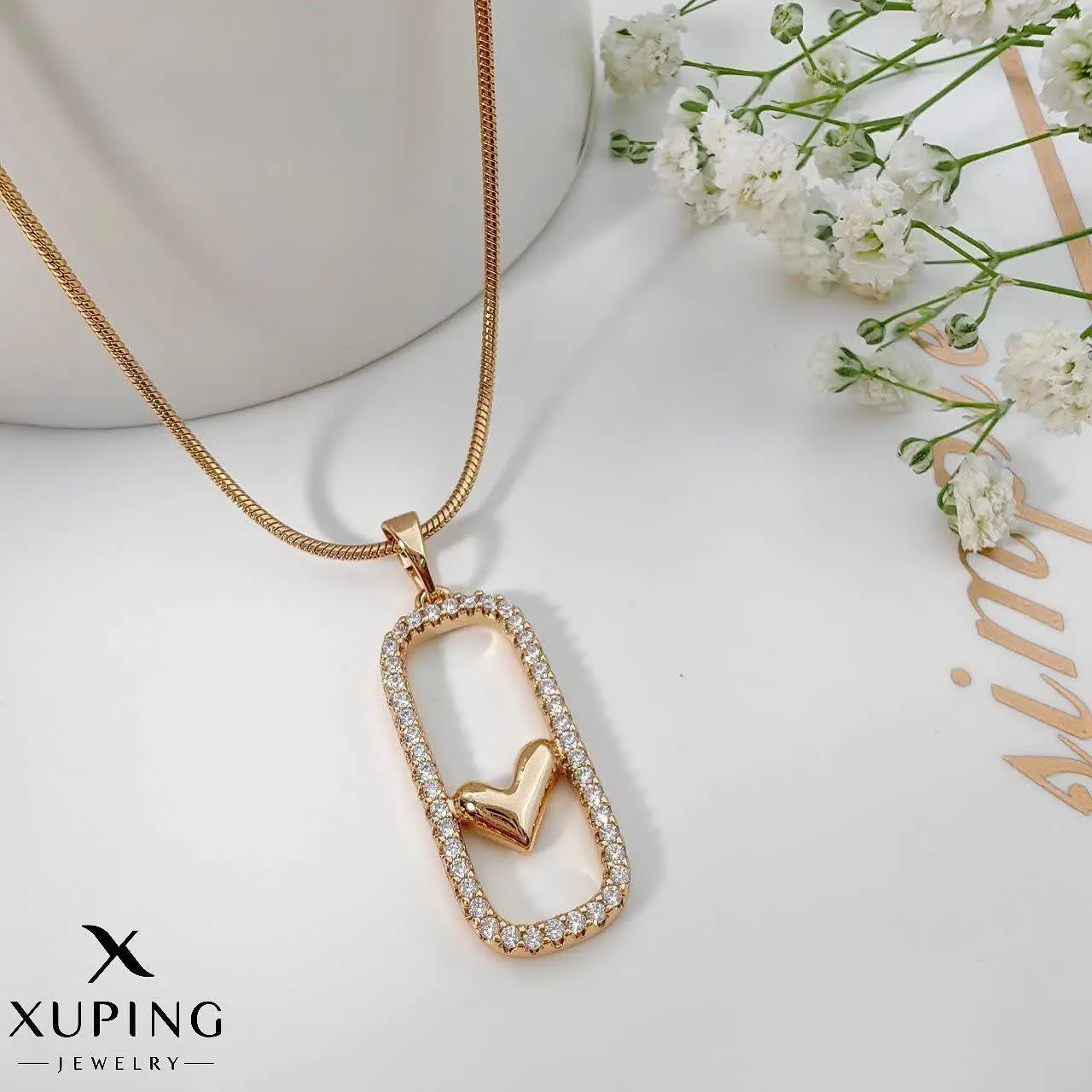 پلاک قلبی مستطیلی بدون زنجی...