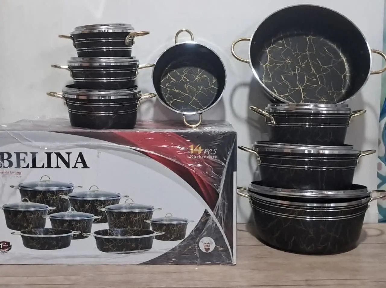 سرویس قابلمه ۱۴ پارچه ماربل