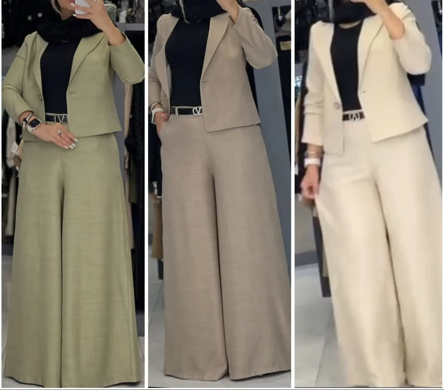 👚نام: ست کت شلوار فوق العاده شیک مروارید ☑️☑️
