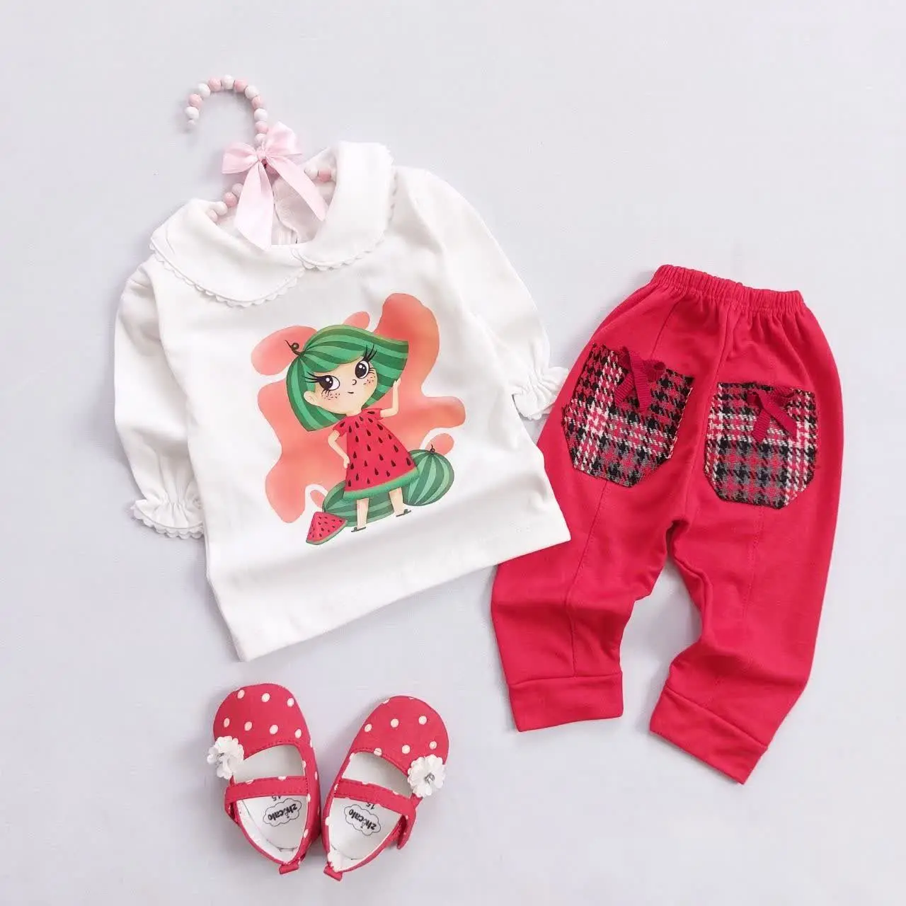 بلوز شلوار دختر هندوانه‌ای 🍉👧
