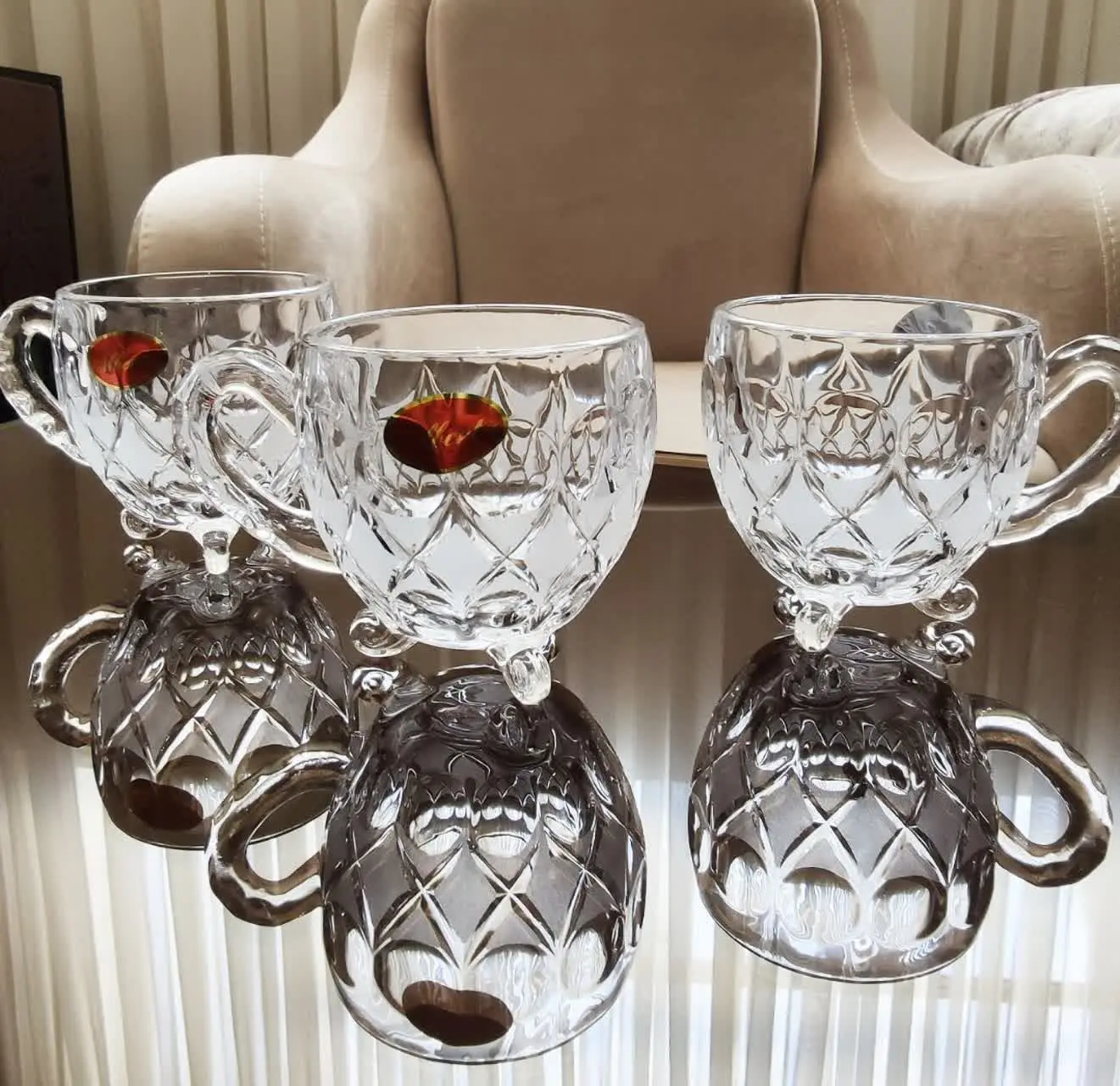 ۶ دست فنجون آنجلیکا سه پایه 
