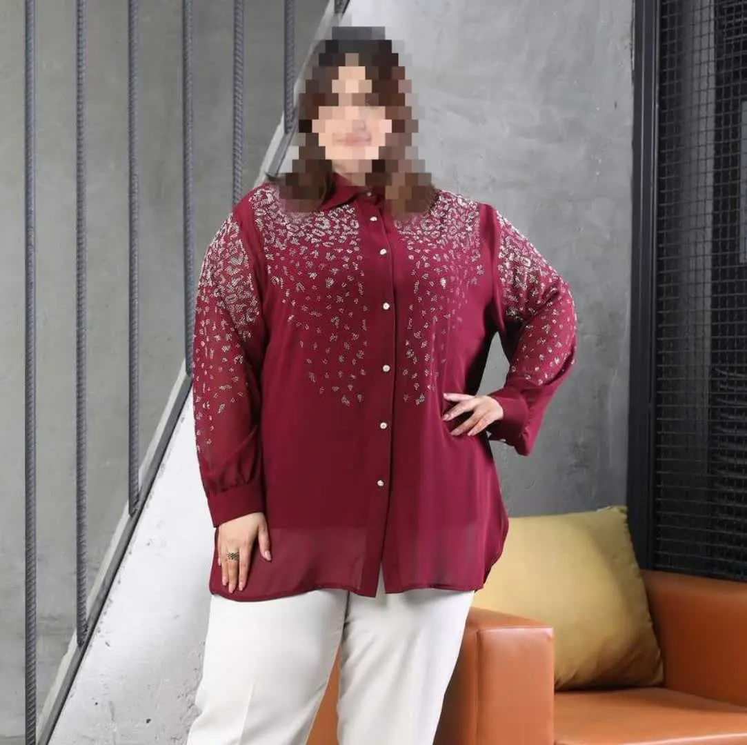 شومیز دوپیس مجلسی سایزبزرگ