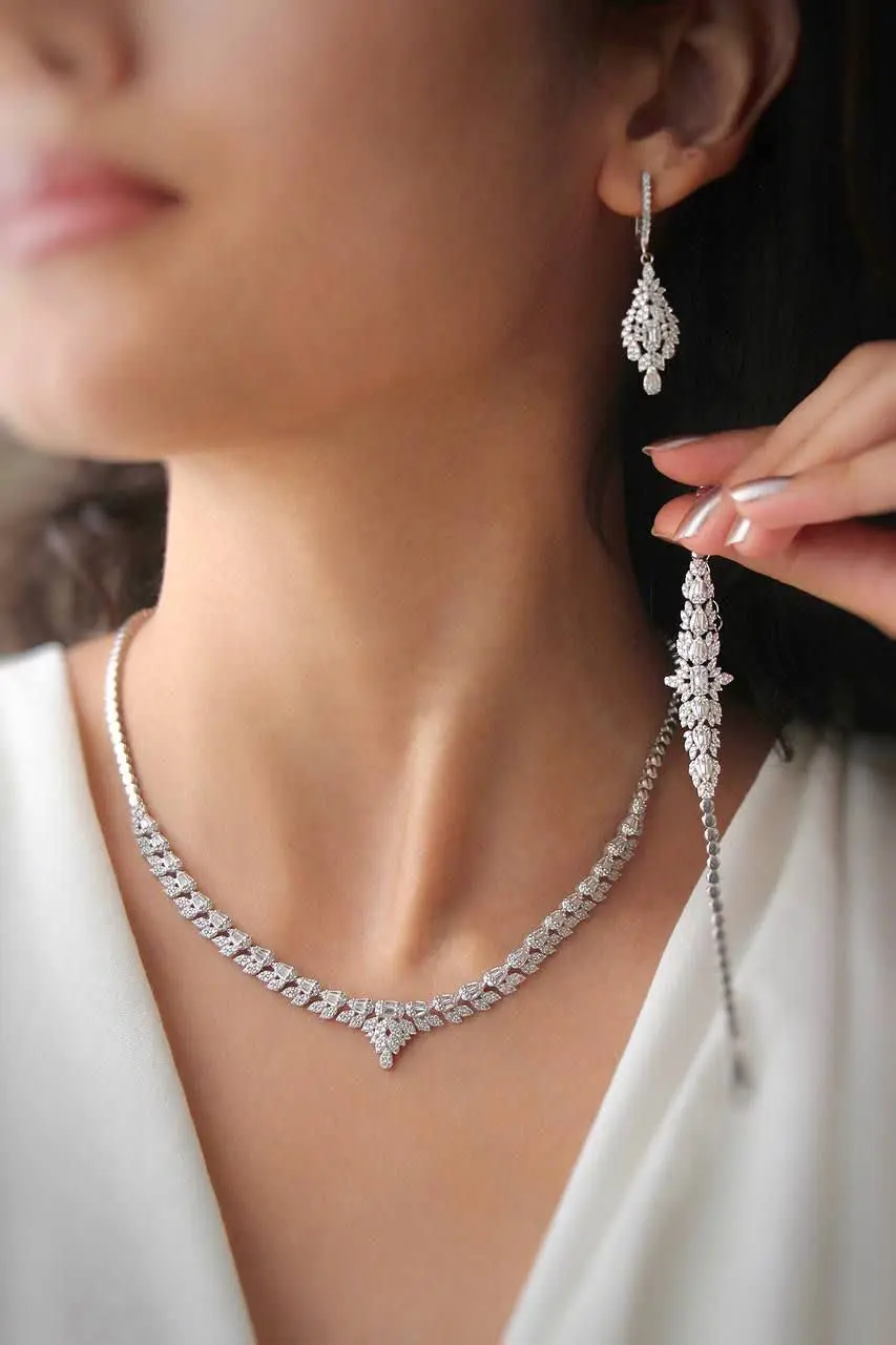 سرویس لوکس جواهری نقره 😍