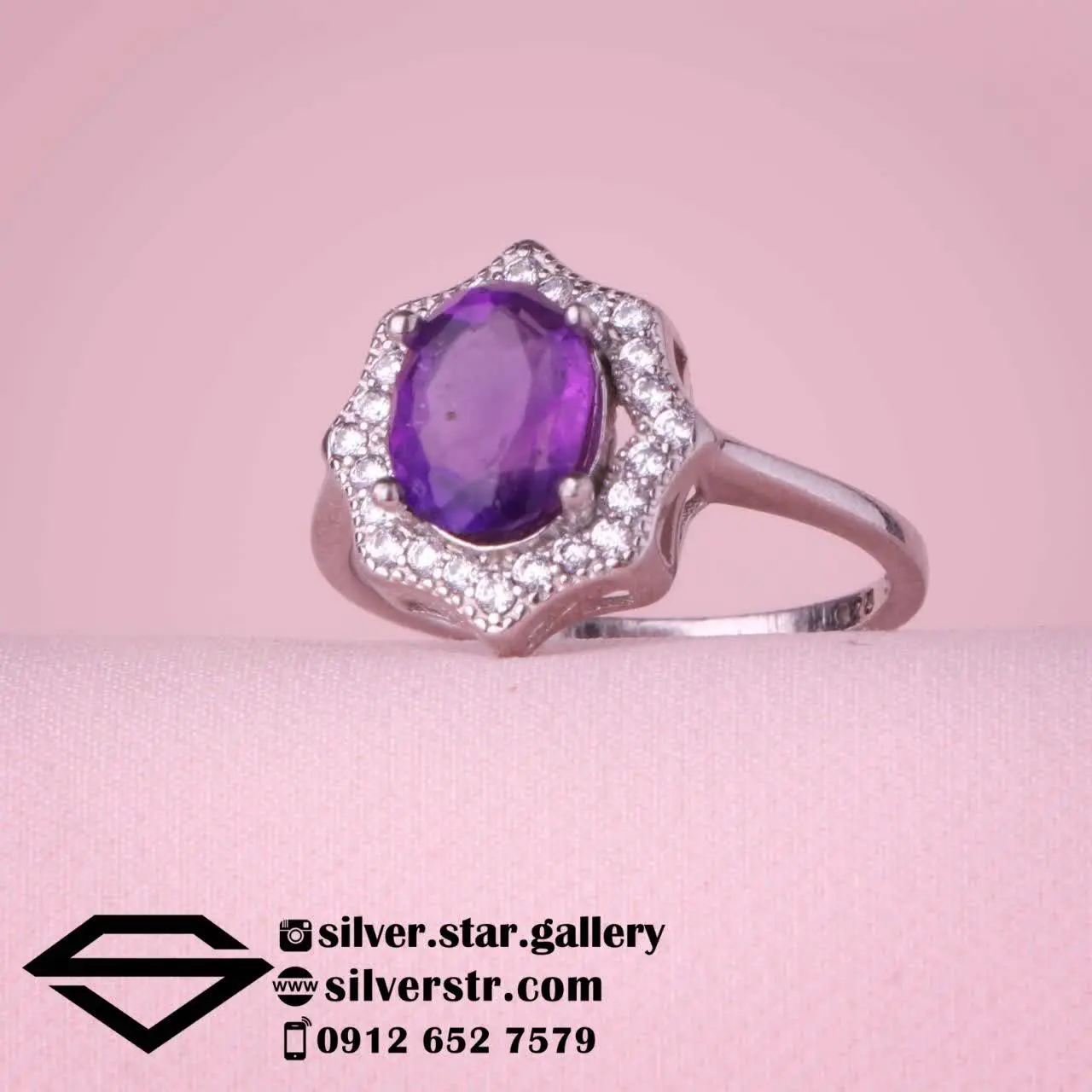 💜 انگشتر زنانه جواهری آمیتی...