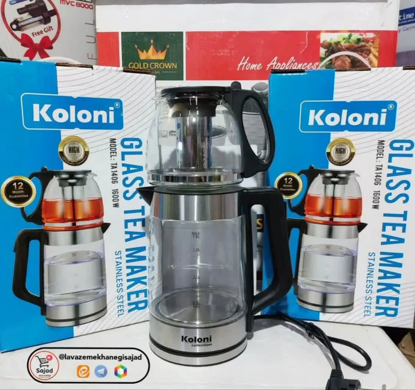 ✅ظرفیت چای ساز: ۱/۸ لیتر