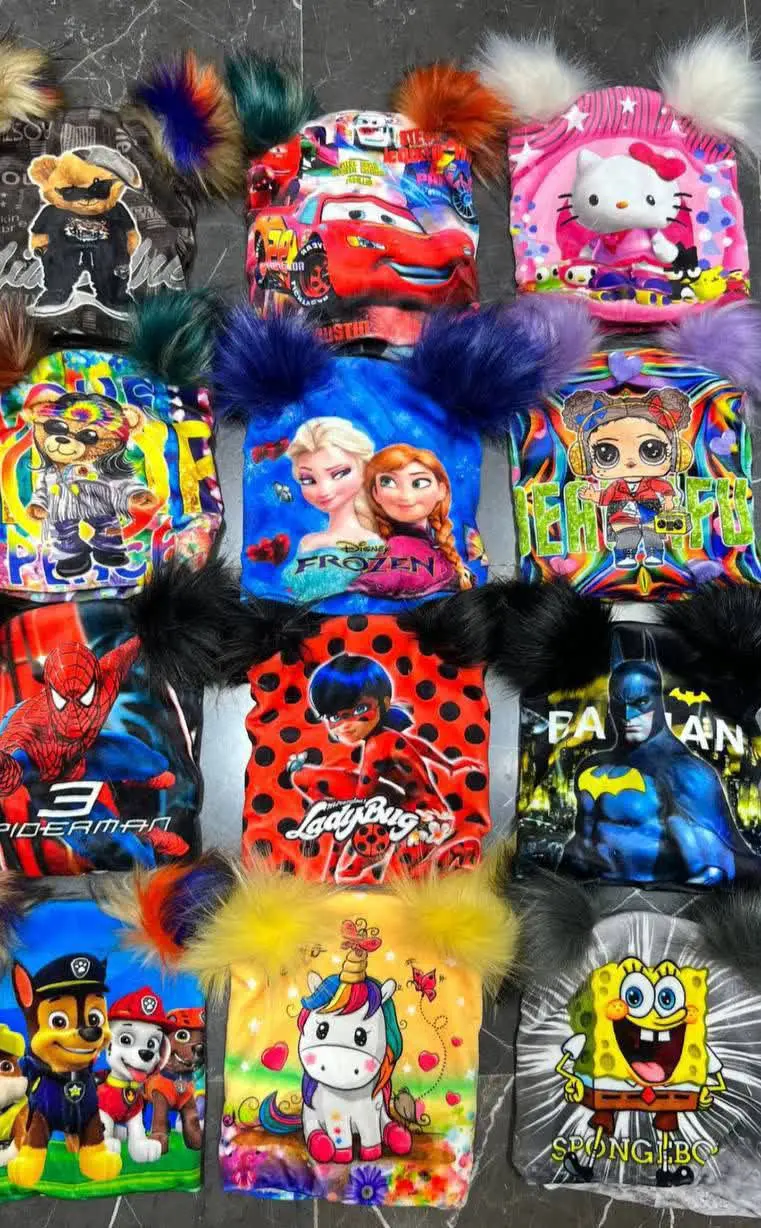 🥎کلاه تک مخمل فانتزی بچگانه