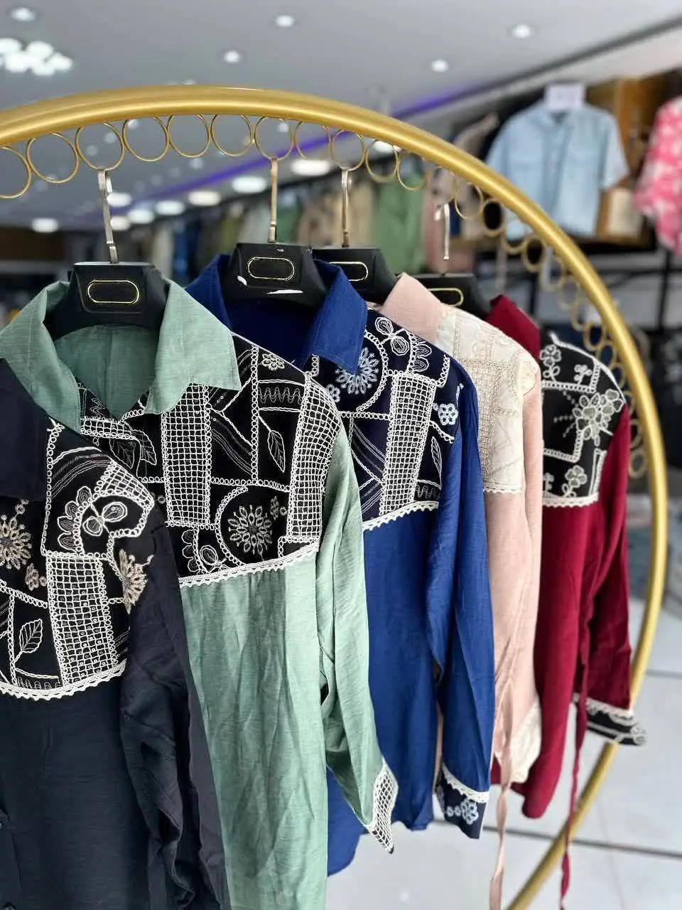 🎀 مانتو شومیزی. سوزن دوزی