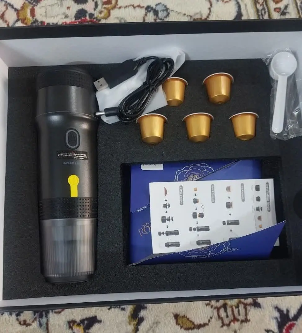 اسپرسو ساز مسافرتی شارژی گرین لاین. مدلGL-CMO۱
