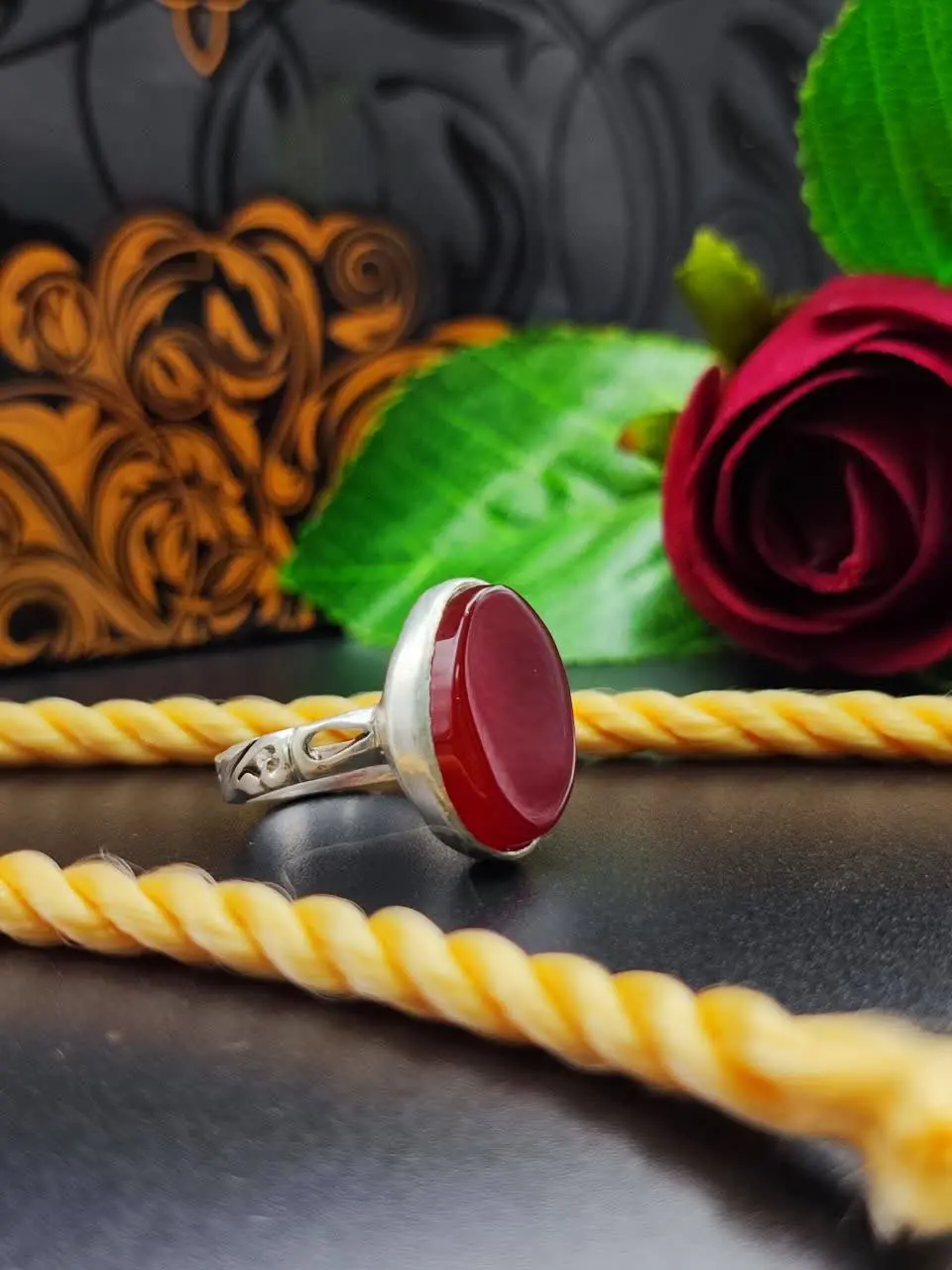 #انگشتر_مردانه_عقیق_سرخ
