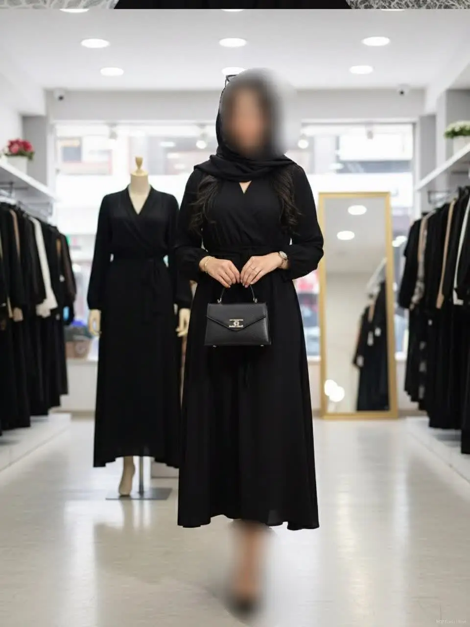 پیراهن مجلسی مشکی ساده