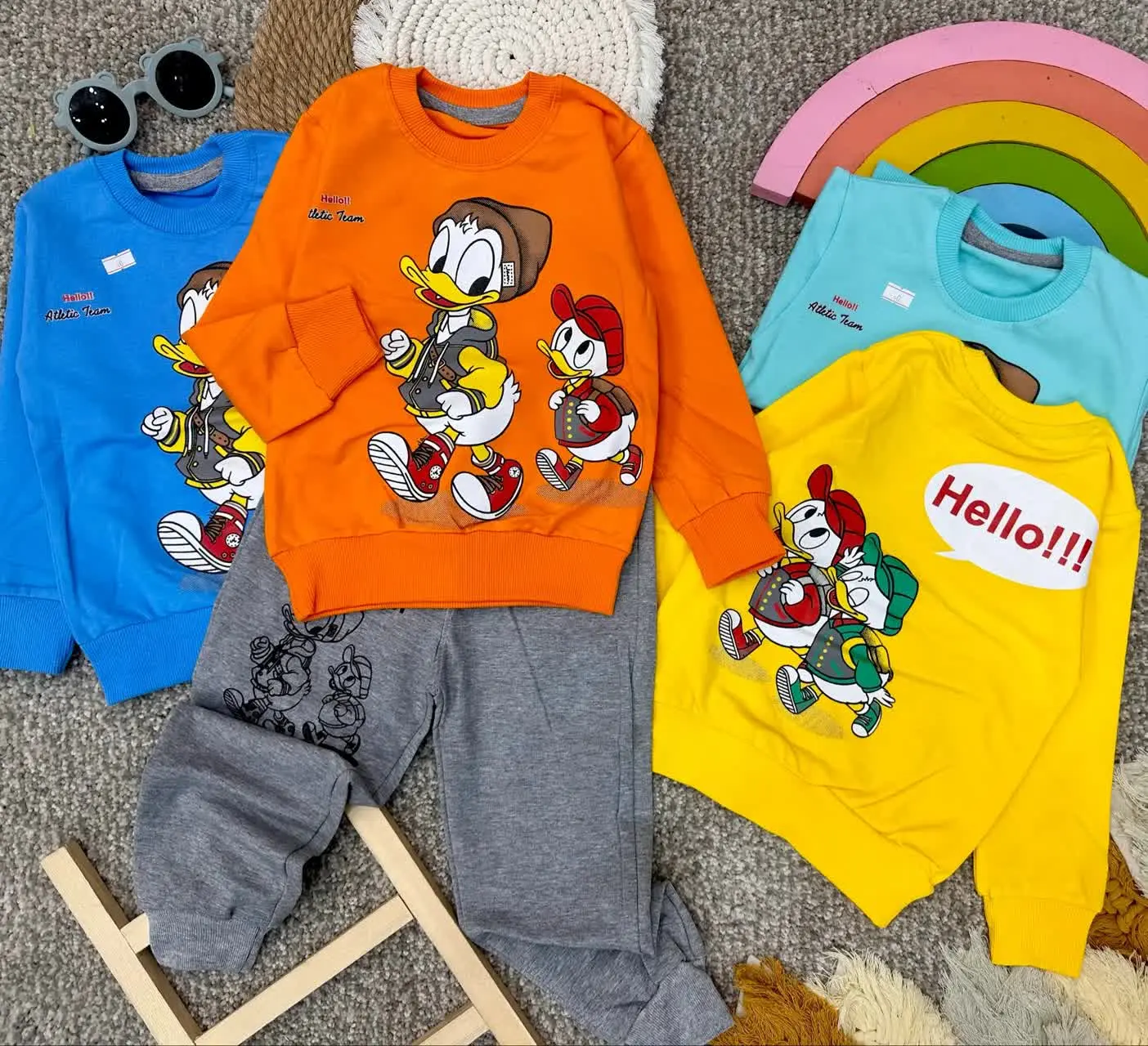 👫بلوز شلوار اسپرت چاپ اردک کیفیت عالی ✅
