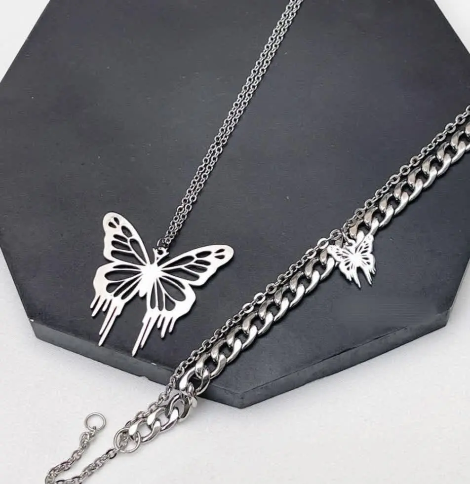 گردنبند و دستبند پروانه‌ی لونا 🤩 
