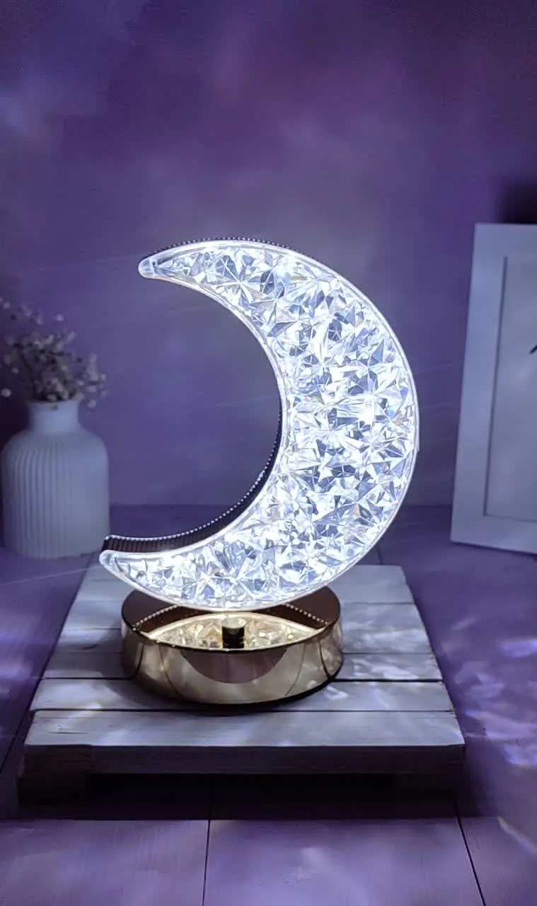 آباژور خواب کریستالی ماه 🌜