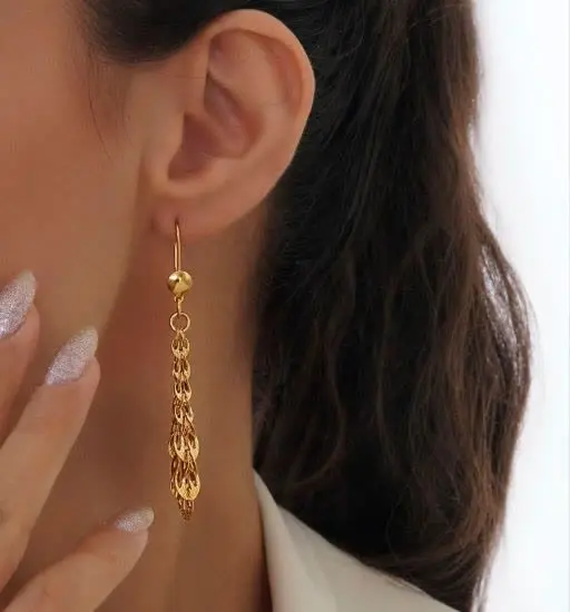 گوشواره آویز طلاروس اصل✨💥